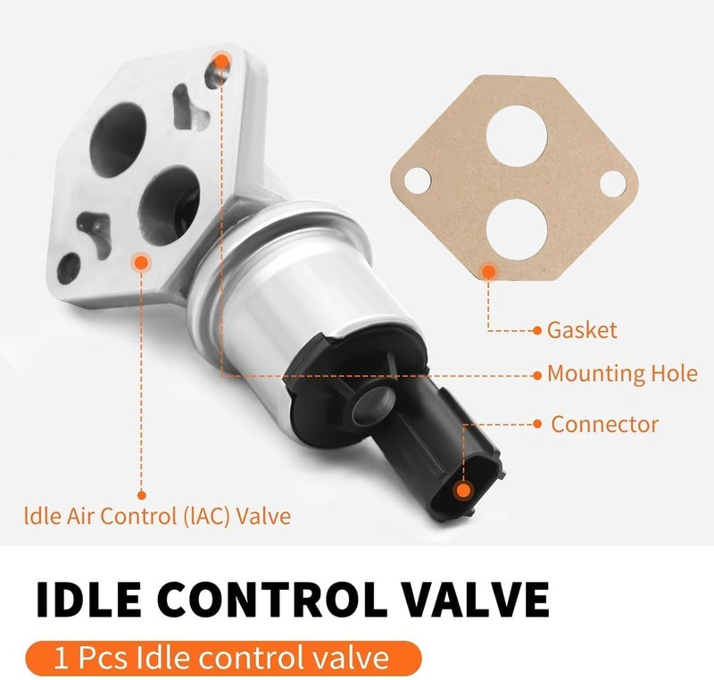 Aspaton Fuel Injection Idle Control Valve Compatible with Ranger Taurus B3000 Sable IAC Valve IACV 2001-2008 215-2061 AC239 1F2120660A 4F1Z9F715AA - Image 4